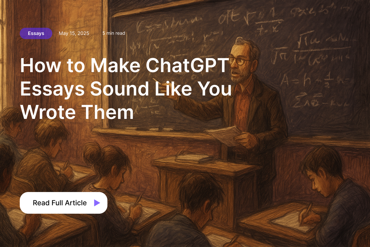 How to Make ChatGPT Essays Sound Like You Wrote Them