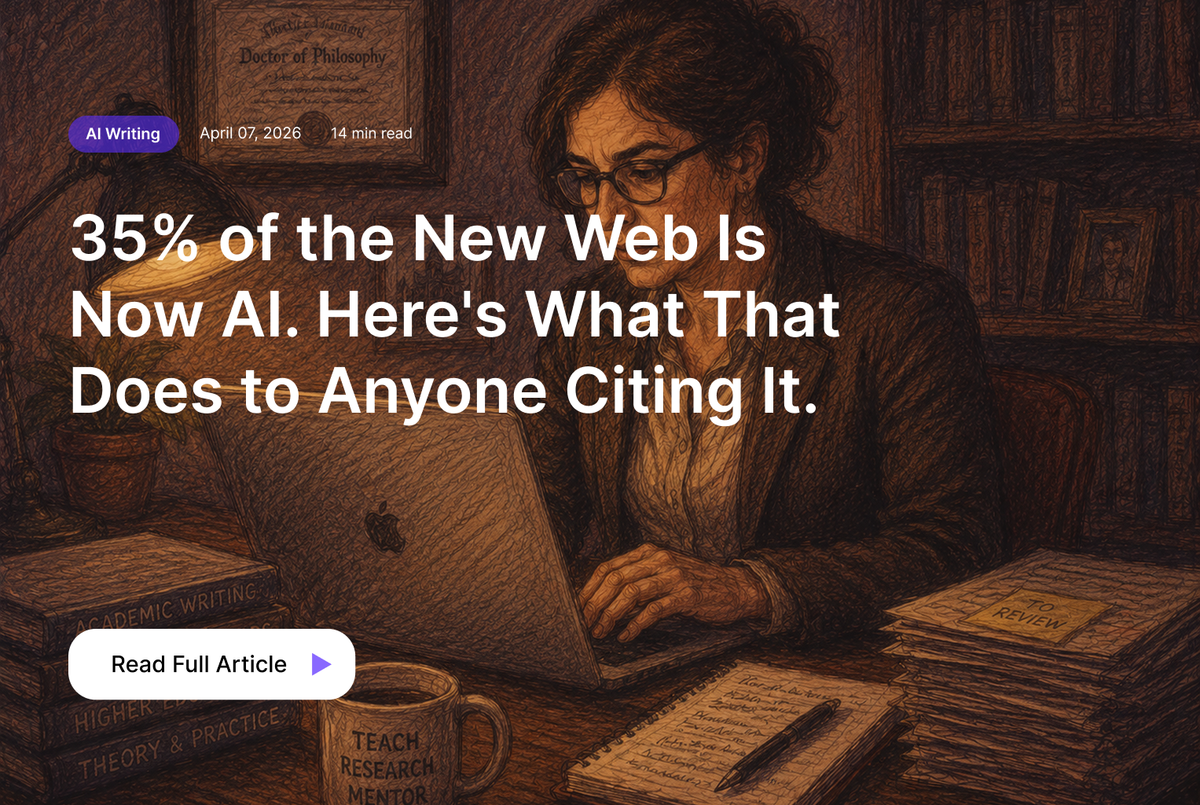By mid-2025, 35% of newly published websites were AI-generated. Inside the citation loop quietly rewriting the internet and how to spot it. 